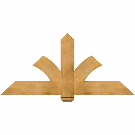 Ekena Millwork Redmond Rough Sawn Timber Gable Bracket, Western Red Cedar, 60"W x 27"H x 4"D x 6"F, 11/12 Pitch GBW060X27X0406RED00RWR